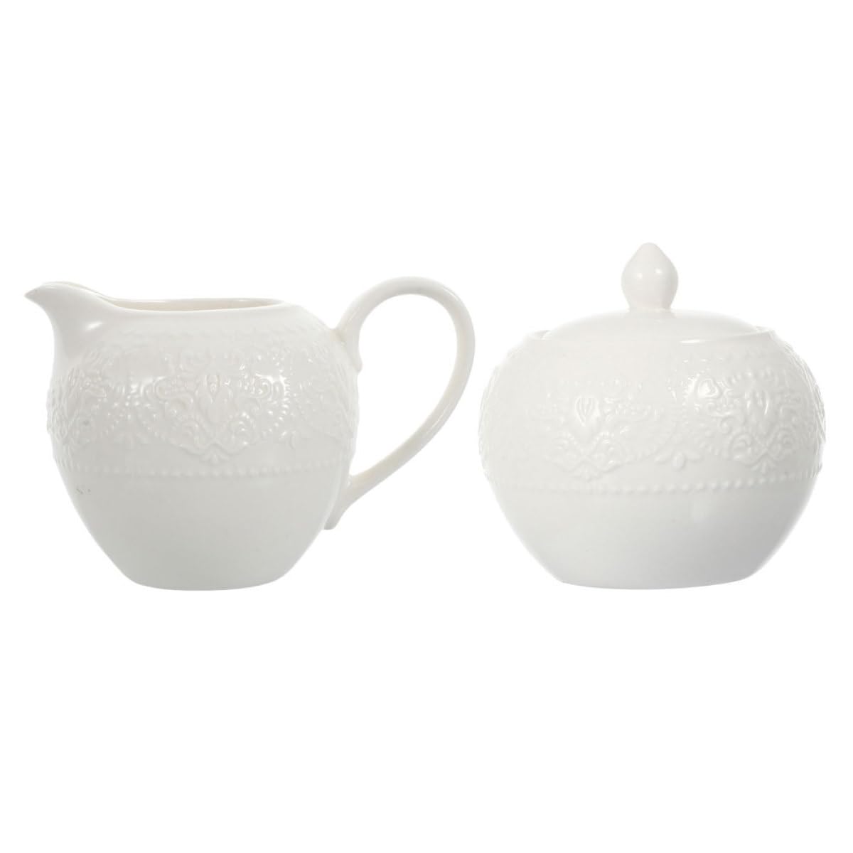 Juego de 2 Piezas de Jarra de Leche y Azucarero de Cerámica Ecológica, Diseño, Almacenamiento para Café y Azúcar, Adecuado para Cocina, Comedor y Restauración