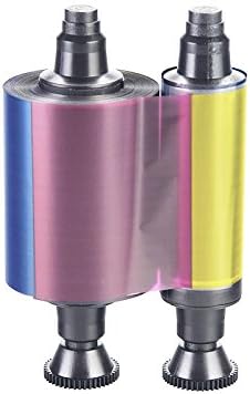 ZUYE 5PC R3011 YMCKO Color Printer Ribbon for Evolis Card Printer - 200 Prints
