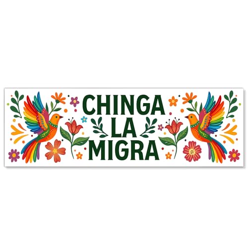 JMYROG Chinga La Migra Car Bumper Magnet, Equal Human Rights Car Accessory