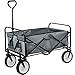 Produktbild tectake 403684 Faltbarer Bollerwagen mit Netztaschen | 92 x 53,5 x 117 (LxBxH) | Grau