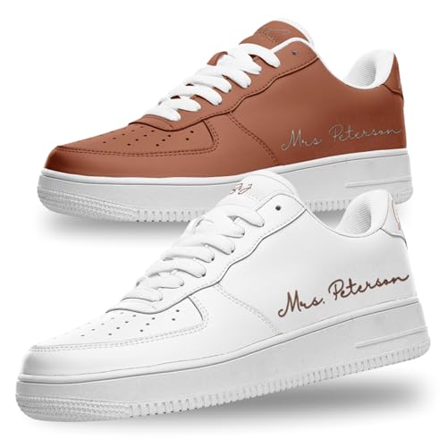 Personalized Wedding Sneakers, Terracota Wedding Bride and Groom Matching Skeakers