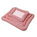 dPois Cat Cooling Mat Kitten Cool Bed Pad Plush Cooling Cushion for Nest Stays Cool Washable Portable for Indoor Use Pink Large