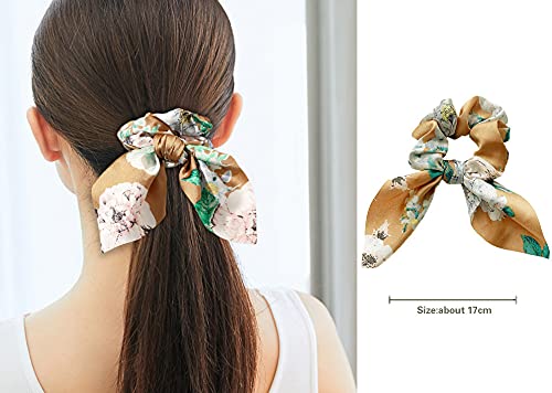 6/8 sciarpe per capelli a pois con fiocco floreale...