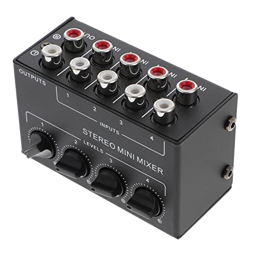 Mélangeur audio mini Toddmomy passif et portable 4 canaux pour mixage stéréo live