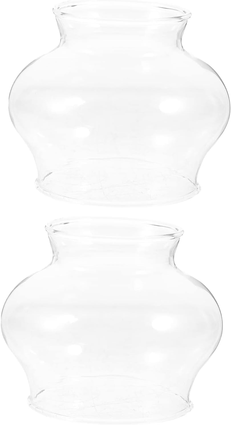 Wtqzfrnsb One Color Replacement For Old Oil Lamp 2Pcs Glass Chimney Lamp Shades Kerosene Lantern Globe/3579