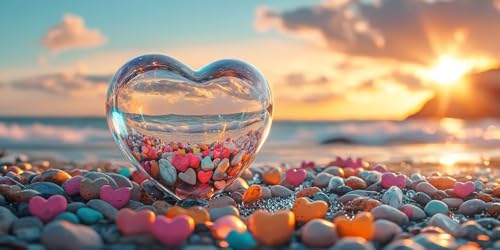 Broderie Diamant Complète Amour pour la Mer - Kit 5D DIY 40x80cm