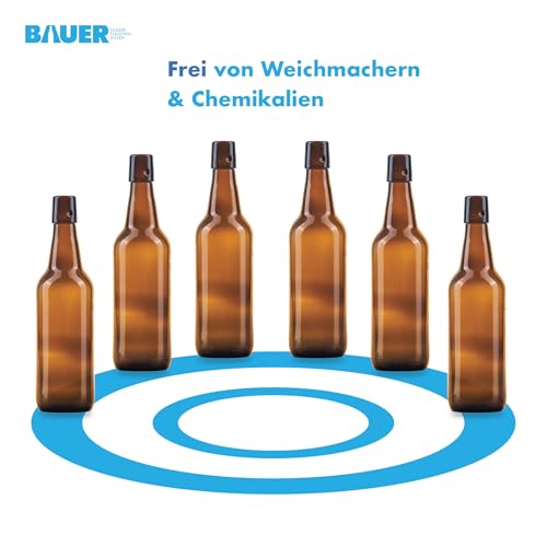 Miniatura 3 de 6 Botellas De Cerveza De 500 Ml, Color Marrón, Incluye Tapón A Juego 6 Botellas De Cristal De 500 Ml, Perfectas Como Botellas De 500 Ml, Botellas De Licor De 500 Ml.