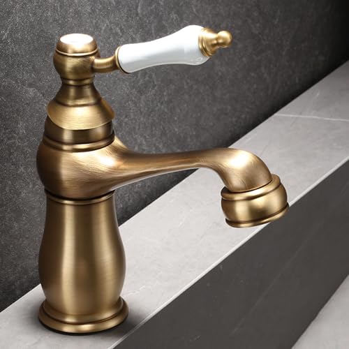 Mixeur tap pour lavabo de salle de bain rétro et authentique dans une ambiance bien-être