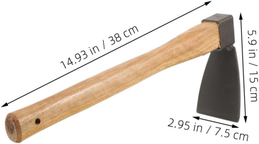 Angoily 2pcs Small Garden Hand Hoes Steel Hoe Wooden Handle for Weeding Planting and Soil Loosening Gardening Tool Handheld Farm Tool for Landscaping