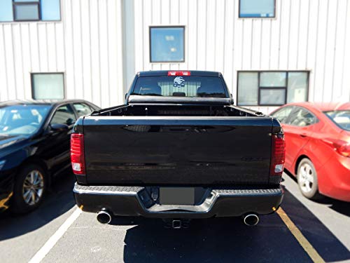 Red Hound Auto Tailgate Spoiler Molding Cap Compatible With Dodge Ram 2009-2018 1500 Pickup & 2010-2018 2500 3500 Truck Tail Gate Bed Lip Cover Top Edge Guard Protector No-Drilling Uses Oem Holes #TOP6