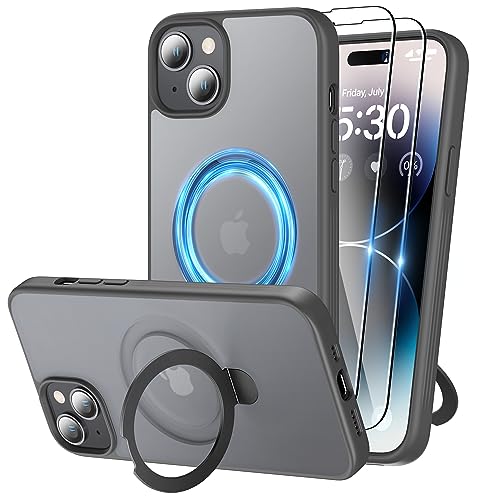 Coque anti-rayures iPhone 15 titane gris résolvant le problème de charge MagSafe