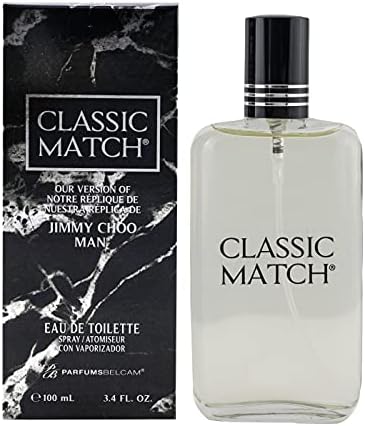 PB ParfumsBelcam Classic Match, Alternative Designer Fragrance, Eau de Toilette Spray, 3.4 Fl Oz, Black, (F97940A)