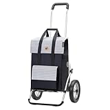 Andersen Einkaufstrolley - klappbar - 54 Liter - Aufhängung für Einkaufswagen - belastbar 50 kg - Aluminium - Trolley - Metallspeichen-Rad Ø 25 cm - Royal Shopper Milla blau