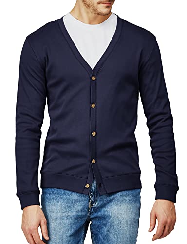 H2H Mens Lightweight V Neck Cardigan Navy Us Xl/Asia 2Xl (Cmocal012) #TOP3
