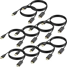 DisplayPort to HDMI Cable 6 feet 10-Pack, 4K Display Port to HDMI Cables Uni-Directional Display Port to HDMI Cord for Dell, Monitor, Projector, Desktop, AMD, Lenovo, HP, ThinkPad and More