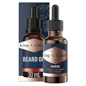 King C. Gillette Beard Oil for Men – Argan, Jojoba, Avocado, Macadamia Seed and Almond Oils – Moisturize and Soften Beard