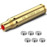 Laser Bore Sight,Upgraded 223/5.56mm Rem Red Bore Sighting Laser, 556 Laser Bore Sight with 6 Batter