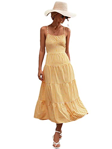 Robe d'été longue dos nu à fines bretelles pour rester au frais