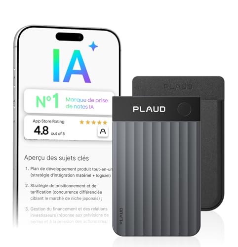 Plaud Note Pro Enregistreur Vocal IA Dictaphone Numérique avec Transcription et Résumé IA Saisie multimodale Jusqu’à 50 Heures d’Enregistrement Conçu pour Conférences Réunions et Appels Étui Inclus