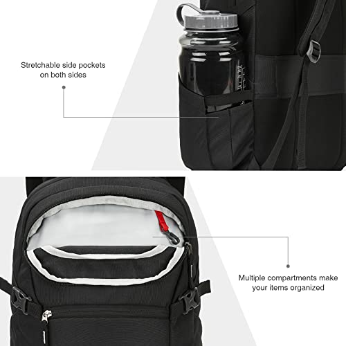 EVER-ADVANCED-Laptop-Backpack-for-College-Students-Travel-Backpack-for-Women-Men-with-Luggage-Sleeve-Fit-156Inch-Laptop-Water-Resistant-Bookbag-Carry-on-BagPack-for-SchoolTeacherWork-Black