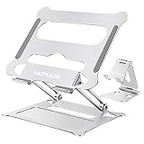 【Diseño de ventilación】 El diseño de ventilación hueca de los soportes para laptop puede mejorar la ventilación del aire y ayudar a acelerar la disipación de calor para evitar el sobrecalentamiento. 【Consejos】 sería mejor usar un teclado externo cuando elevara la altura. El uso de un teclado externo hará que su mano sea más cómoda al escribir.