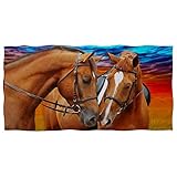 Showudesigns Badetuch mit Pferdemotiv, für Kinder, Mädchen, Jungen, Reisen, Strand, Baumwolle, Badhandtuch, saugfähig, weich, für Fitnessstudio, Waschlappen