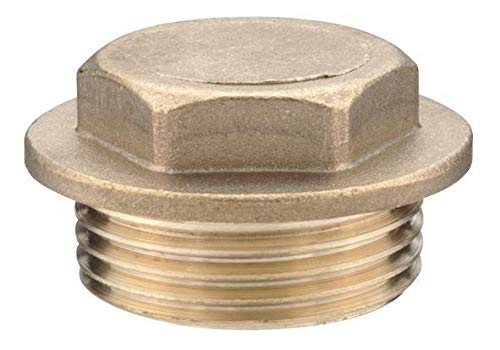 PACK OF 2 - 1" Brass Flanged Plug