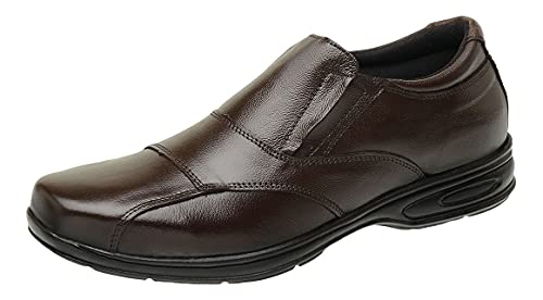 Sapato Social Couro Legítimo Anti Stress Conforto Ortopédico 5080 (40, Marrom)