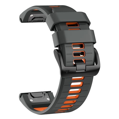 U-LIMVE Pasek do Zegarka Garmin Fenix 8 51mm/Fenix 7X/Fenix 7X Pro/Fenix 6X/Fenix 6X Pro/Fenix 5X/Fenix 3,Silikonowy Pasek Zamienny QuickFit 26mm