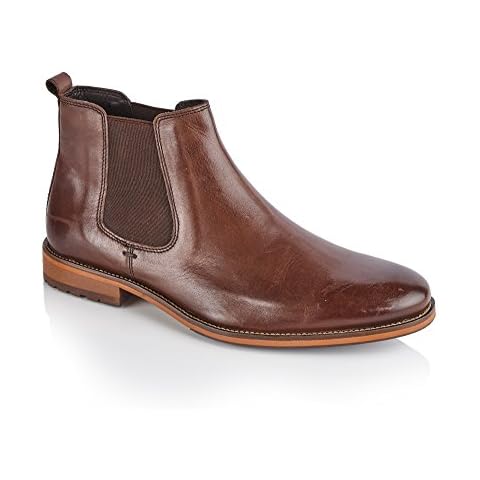 Silver Street London Men's Leather Argyll Chelsea Boot (Brown, 9 UK, numeric_9) Cover