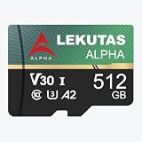 LEKUTAS 512GB TF Card, Class 10 UHS-I V30 Memory Card, Read Speed 80MB/s
