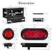 2PCS Steel Trailer Lights Boxes Housing Kit w/ 6 Inch Oval Red LED Tail Lights 2 Inch Round 4 LED RED Side Marker 6 LED License Plate Lighting, Grommets and Wire Pigtails Connectors Included
