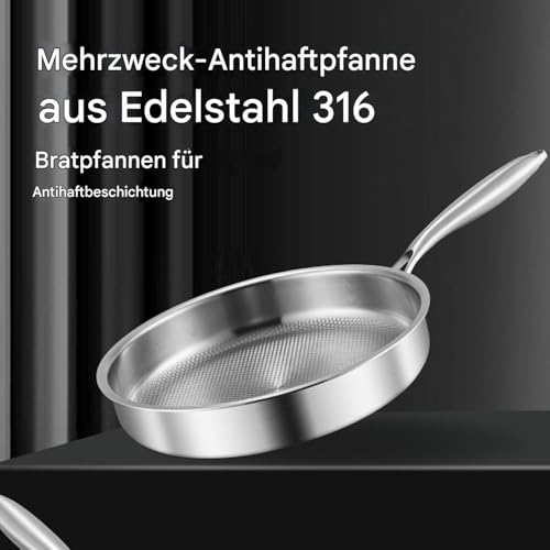 Set - Titanlegierung Kochpfanne | Non -Stick -Omelett -Pfannen | Frittierpfannen in Tiefköchen | Kratzfeste alle Gasherde, elektrische Induktion