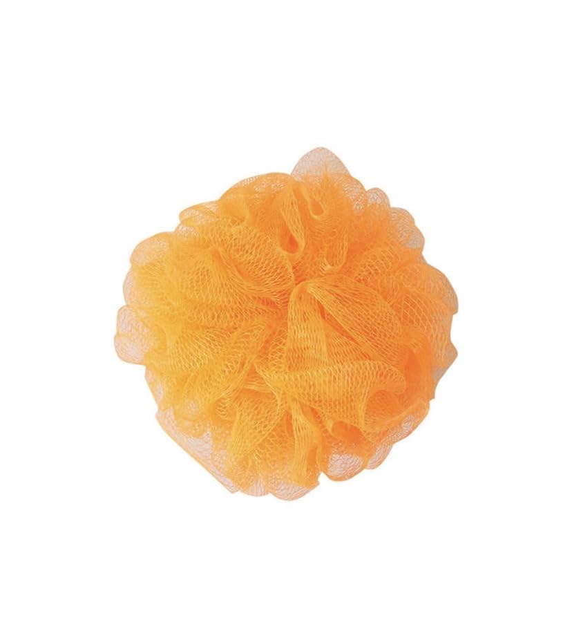 Mesh Bath Loofah Body Scrubber Sponge Puff, Soft Shower Pouf for Bathing, Orange-picture-44
