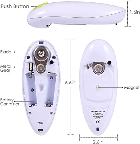 Can Opener Electric Tin Opener Hand Free Tin Opener, Electric Can Openers for Arthritis Hands, Can Openers with One Touch Switch, Kitchen, Old Man, Restaurant Chefs Best Choice-Powerful, Safe & Easy