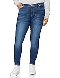 Mit Gürtelschlaufen am Bund 7 For All Mankind Damen The Crop Skinny Jeans, Blau (Mid Blue Dd), 25W 27L EU