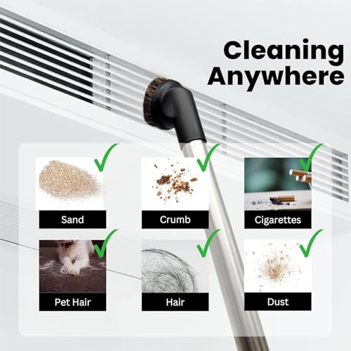 Image of Round Horse Hair Vacuum Brush Attachment for Shark Vacuums, Compatible with Miele C1 Shark NV350 NV360 NV500 NV501 HV300 HV301 HV322 HV371 HV372 (1-3 /8'' Vacuum Dusting Brush)