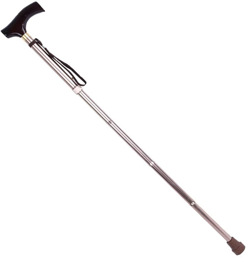 Walking Stick with Wrist Strap Foldable Non-Slip Easy to Carry Canes Adjustable Length Safety Walking Stick Crutch for Elderly