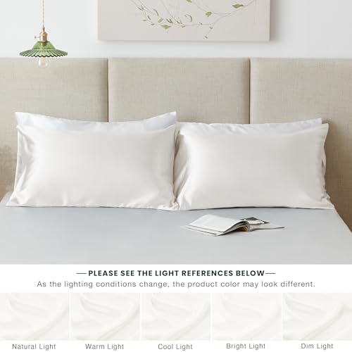 Love's cabin Fronha de cetim para cabelo e pele (branco marfim, 50,8 x 101,6 cm) semelhante a fronh