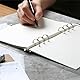 A5 Transparent PVC Binder,6 Ring Weich Notizbuch Binder mit Druckknopfverschluss Nachfüllbares Notizbuch Runder Ringbuch für DIY Notebook Fotoalbum und Scrapbooking