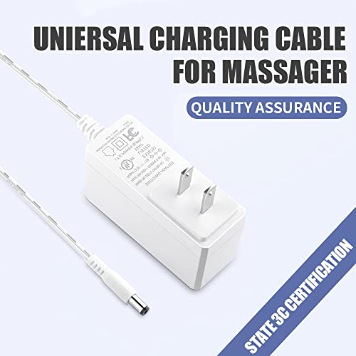 H2Omo Electric Back Massager 12V 2A Adapter For Zyllion, Viktor Jurgen, Comfier Massager Charger Adapter, 100-240V Ul White #TOP2