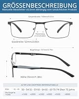 JM 5 Pack Lesebrille Herren, Rechteckig Blaulichtfilter Brille Herren, Metall Federscharniere Lesebrille mit Blaulichtfilter – Ansicht 4