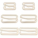 GORGECRAFT 60Stk 3 Größen Metall-BH-Trägerhaken Goldlegierung Badeanzug-Clips Ersatz Verstellbarer Schiebehakenverschluss Für Badeanzug-Oberteile Dessous Bikini Neckholder Kleid Nähen 24mm 19mm 11 mm