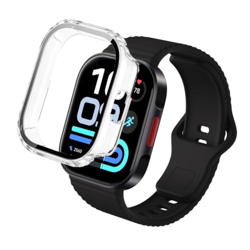 �X�}�[�g�E�H�b�`�ی�P�[�X For Redmi Watch6 Lite���e�P�[�X �J�o�[�yvaele�z PC�t���[��+�K���X�t�B���� ��̌^�J�o�[ �S�ʕی� �ώw�� �ȈՒ��E �����ߗ� �����x�^�b�` �ی�J�o�[�i�N���A�j