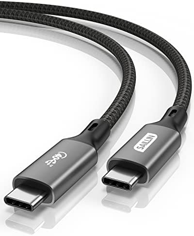 [2m] USB-IF Certified USB4 Compatible with Thunderbolt 4 Cable, SAILLIN TB4 Cable 40Gbps Data Transfer, 100W Charging, 5K@60Hz or Dual 4K Video for Thunderbolt 3/MacBook Pro/Apple Studio Display