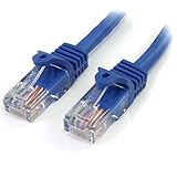 StarTech.com 45PAT3MBL 3m Cat5e RJ45 UTP Netzwerkkabel Snagless (Cat 5e Patchkabel, Stecker) blau