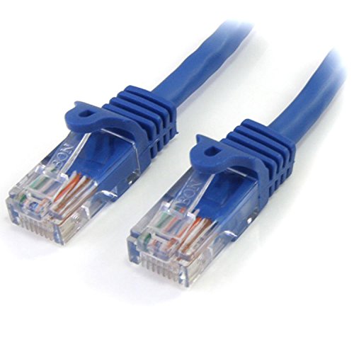 StarTech.com 3 m Blue Cat5e Snagless RJ45 UTP Patch Cable - 3m Patch Cord - Ethernet Patch Cable - RJ45 Male to Male Cat 5e Cable (45PAT3MBL)
