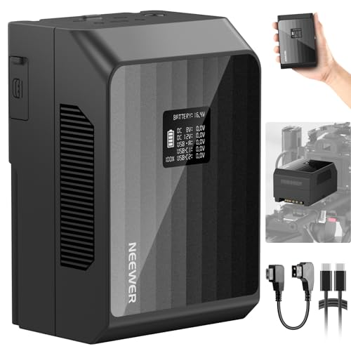 NEEWER Akumulator Mini V Mount PS099EP, 6800 mAh, 99 Wh 14,5 V V Lock z szybkim ładowaniem 100 W ...