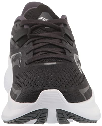 Saucony Women's Ride 15 Running Shoe, Black/White, 8 #TOP1