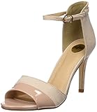 Schafthöhe: 9 cm Buffalo Shoes Damen 312339 IMI Suede PAT PU Knöchelriemchen, Beige (Nude 01), 40 EU